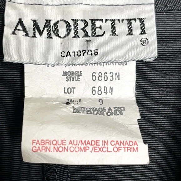 90s Amoretti Button Front Dress with Gold Detailing | Vintage Amoretti Black Dre - Picture 5 of 8